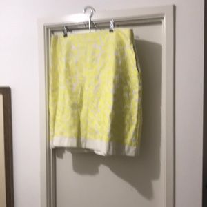 Boden yellow cotton skirt size 16L.